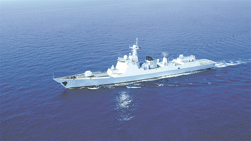 二十大精神進軍營丨海軍某驅逐艦支隊南京艦：航跡作證，奮進強軍新征程