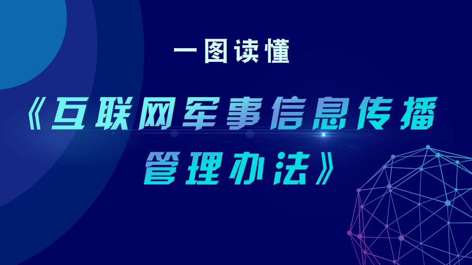 一圖讀懂《互聯(lián)網軍事信息傳播管理辦法》
