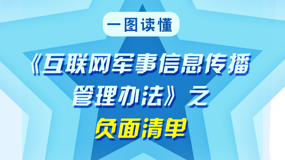 一圖讀懂《互聯(lián)網軍事信息傳播管理辦法》之負面清單