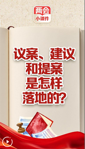 兩會(huì)小課件丨議案、建議和提案是怎樣落地的？